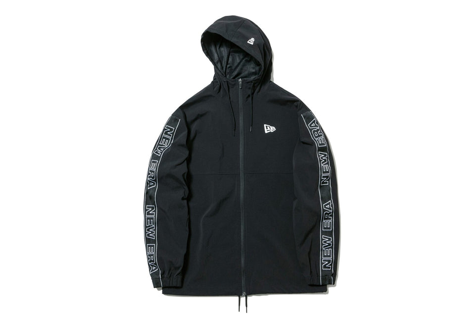 トラックフルジップフーディージャケット ニューエラ ワードマークテープ ブラック × ホワイト 【NEW ERA WORKOUT】 - 12018844-S | NEW ERA ニューエラ公式オンラインストア