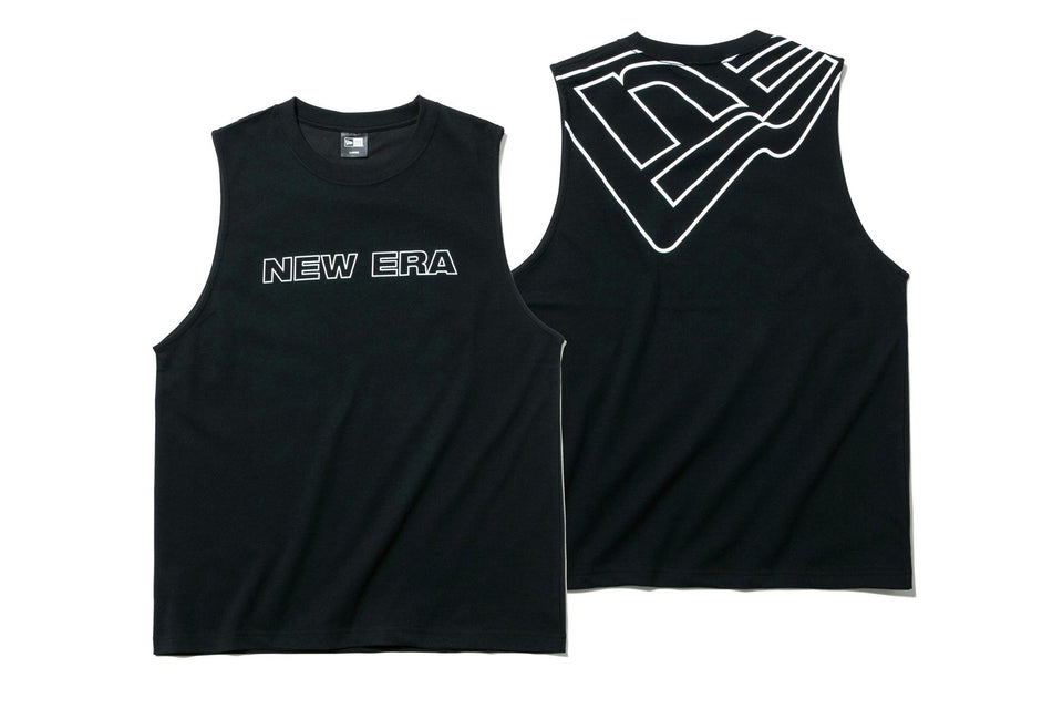 マッスルタンクトップ ニューエラ ワードマーク & ビッグフラッグ ブラック 【NEW ERA WORKOUT】 - 12018865-S | NEW ERA ニューエラ公式オンラインストア