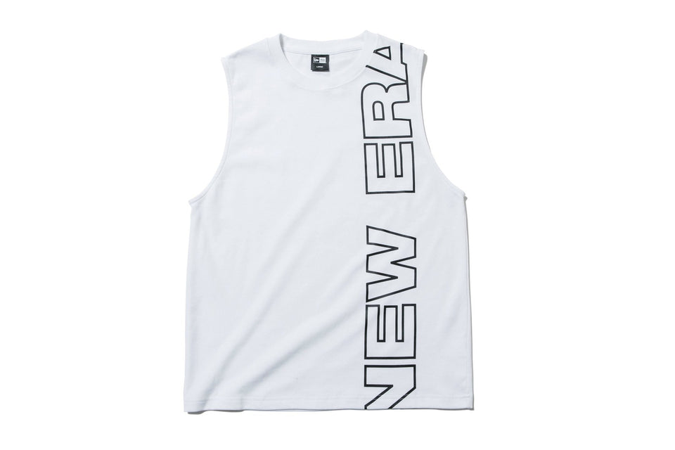 マッスルタンクトップ ニューエラ ワードマーク バーチカル ホワイト 【NEW ERA WORKOUT】 - 12018866-S | NEW ERA ニューエラ公式オンラインストア