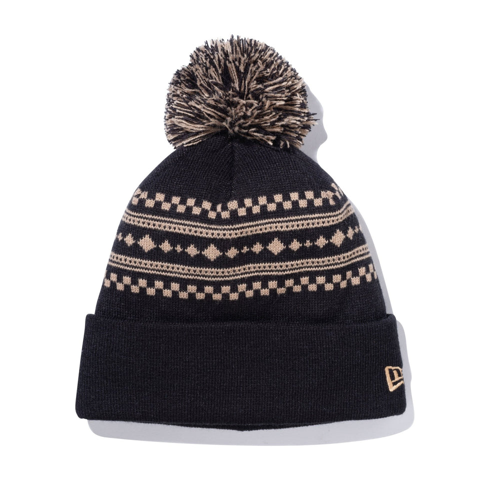 ポンポンニット Nordic Pattern ノルディックパターン ブラック - 13751282-OSFM | NEW ERA ニューエラ公式オンラインストア