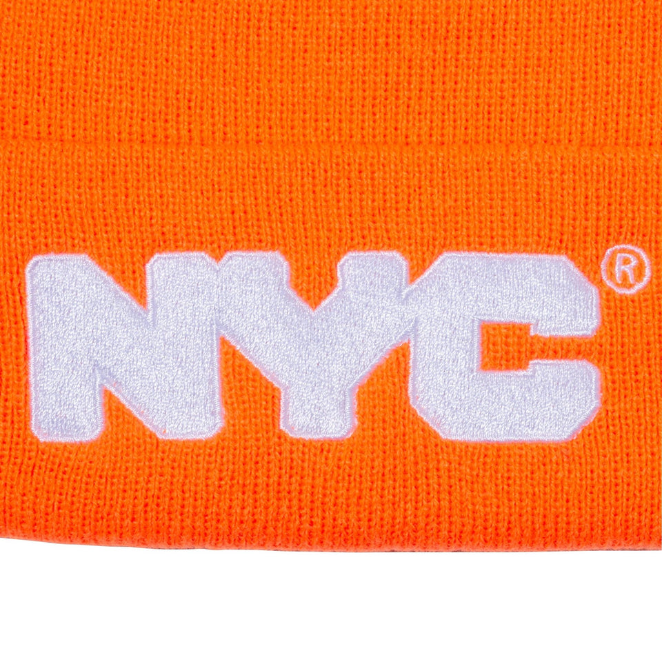 ベーシック カフニット NYC チャンキーロゴ 蛍光オレンジ - 12864441-OSFM | NEW ERA ニューエラ公式オンラインストア