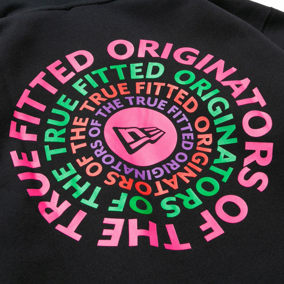裏起毛 スウェット プルオーバー フーディー Originators of the True Fitted ブラック - 12542628-S | NEW ERA ニューエラ公式オンラインストア