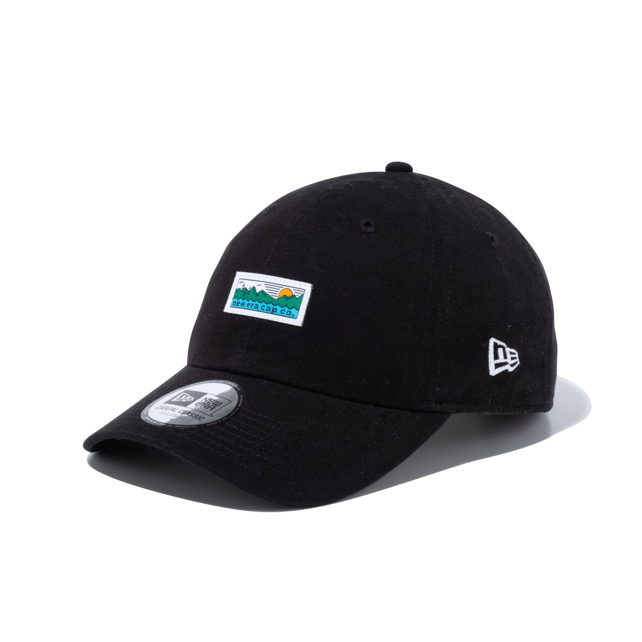 FIDES フード付きブラックジャケット ニューエラ outdoor-landscape-label-
