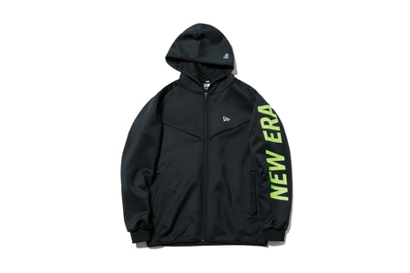 ウォームアップジャケット ブラック × フラッシュグリーン