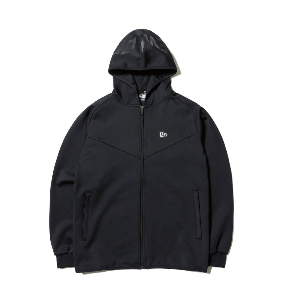 ウォームアップジャケット フードロゴ ブラック × ブラック 【 Performance Apparel 】 - 12156010-XS | NEW ERA ニューエラ公式オンラインストア