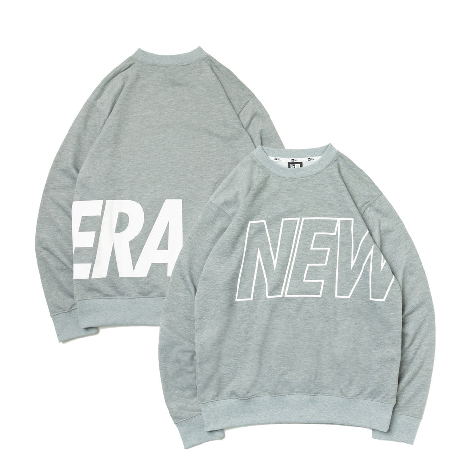 ドライスウェット クルーネック ビックロゴ グレー × ホワイト【Performance Apparel】 - 13516868-S | NEW ERA ニューエラ公式オンラインストア