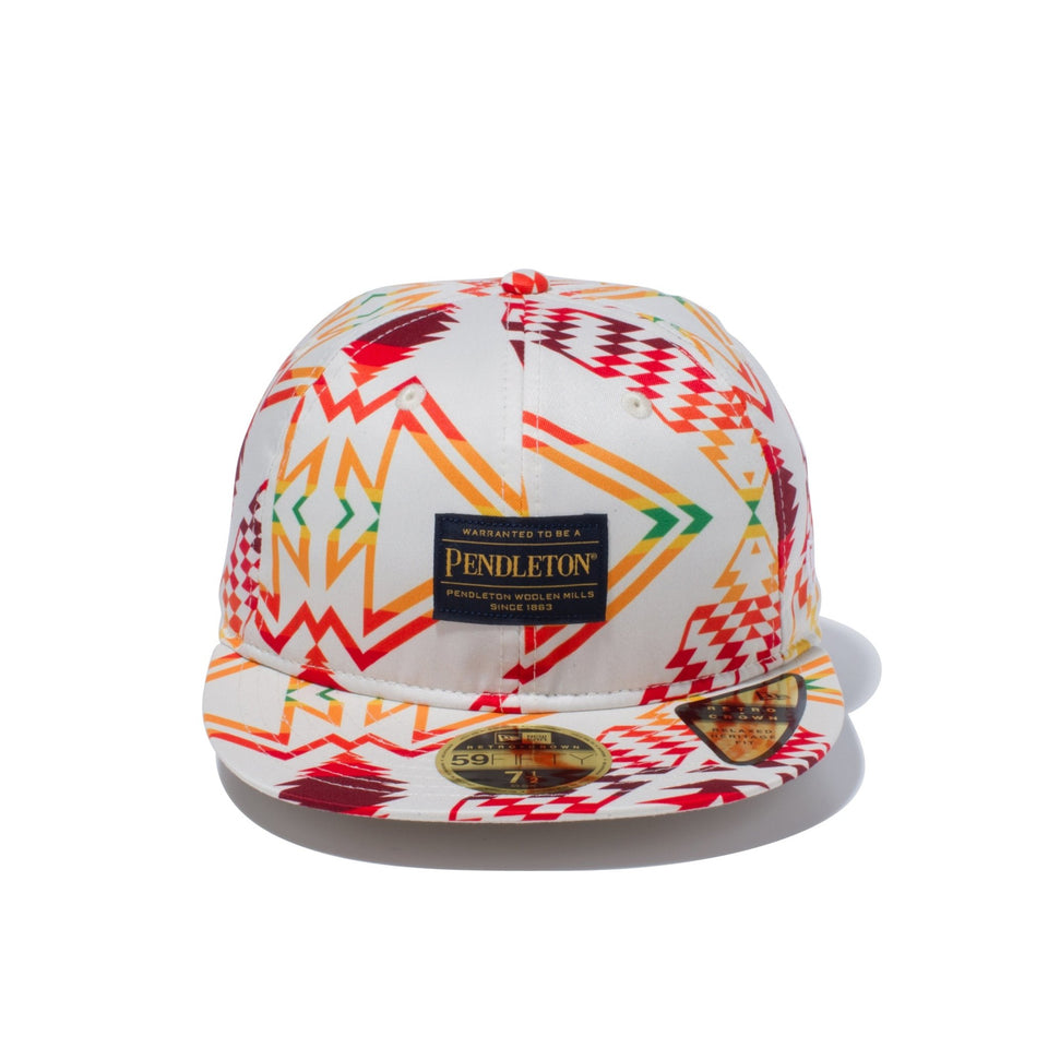 RC 59FIFTY フラットバイザー PENDLETON ペンドルトン ウーブンパッチ オールオーバー プリント アイボリー 【ニューエラ アウトドア】 - 12325678-700 | NEW ERA ニューエラ公式オンラインストア
