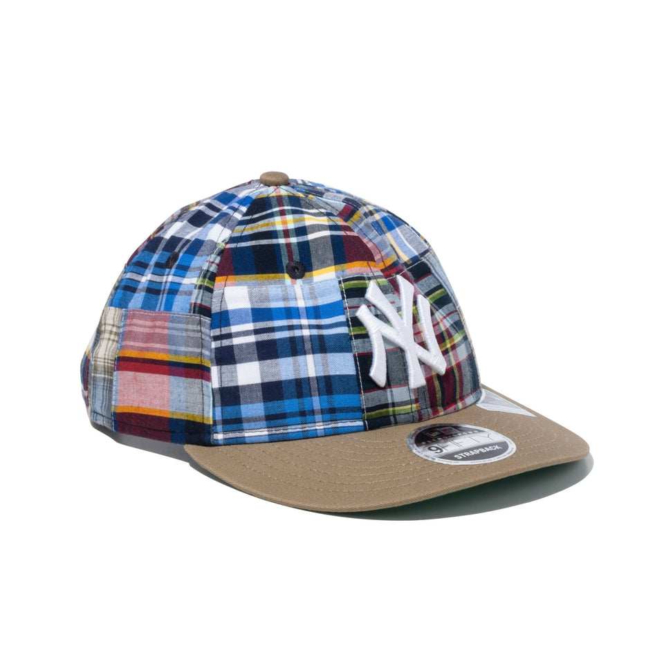 RC 9FIFTY Curved Visor Madras Check ニューヨーク・ヤンキース ダークマドラスチェック カーキバイザー レザーストラップ - 13515711-OSFM | NEW ERA ニューエラ公式オンラインストア