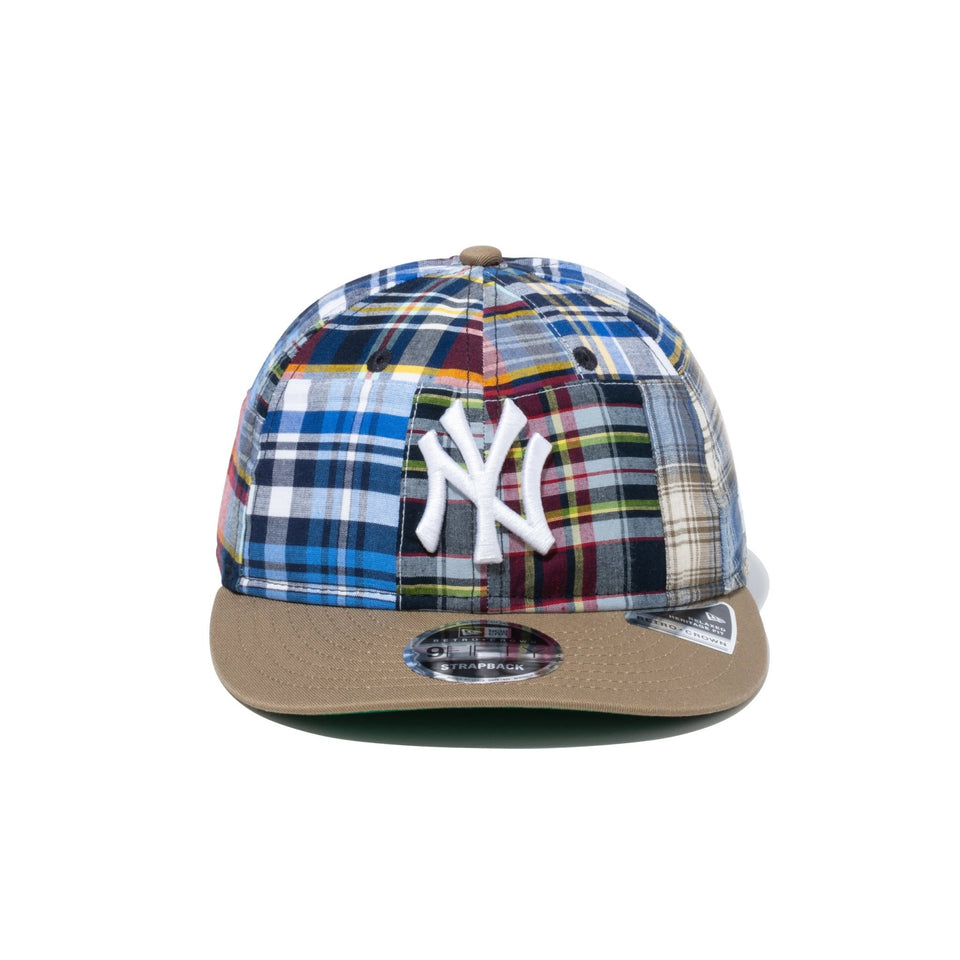 RC 9FIFTY Curved Visor Madras Check ニューヨーク・ヤンキース ダークマドラスチェック カーキバイザー レザーストラップ - 13515711-OSFM | NEW ERA ニューエラ公式オンラインストア