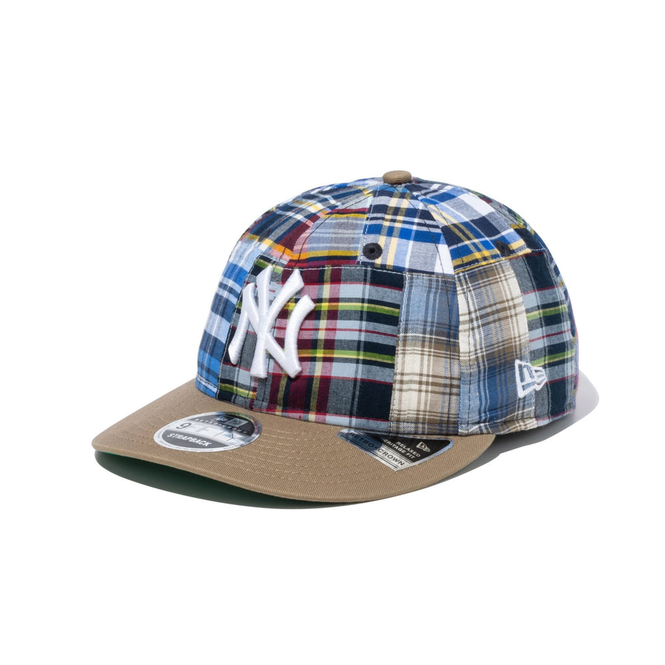 RC 9FIFTY Curved Visor Madras Check ニューヨーク・ヤンキース ダークマドラスチェック カーキバイザー レザーストラップ - 13515711-OSFM | NEW ERA ニューエラ公式オンラインストア