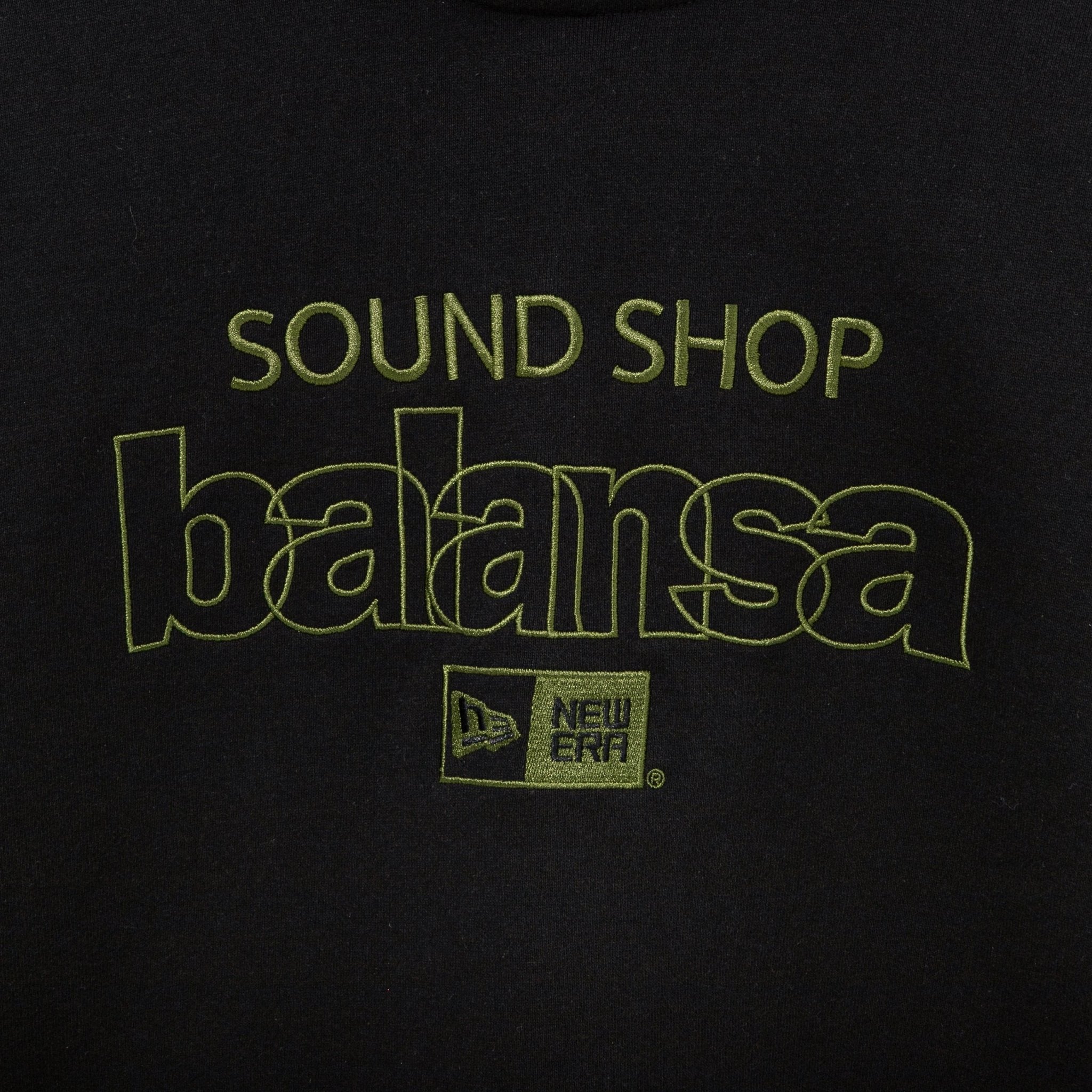 スウェット プルオーバーフーディー SOUND SHOP balansa ブランドロゴ ブラック 4