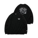長袖 コットン Tシャツ ボールボーイ ブラック × ホワイト レギュラーフィット - 12542710-S | NEW ERA ニューエラ公式オンラインストア
