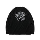 長袖 コットン Tシャツ ボールボーイ ブラック × ホワイト レギュラーフィット - 12542710-S | NEW ERA ニューエラ公式オンラインストア