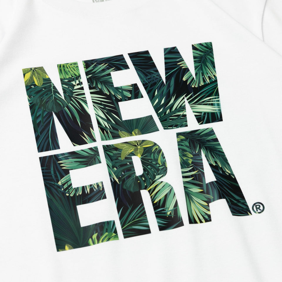 半袖 パフォーマンス Tシャツ ボタニカル スクエアニューエラロゴ ホワイト レギュラーフィット - 13061436-S | NEW ERA ニューエラ公式オンラインストア