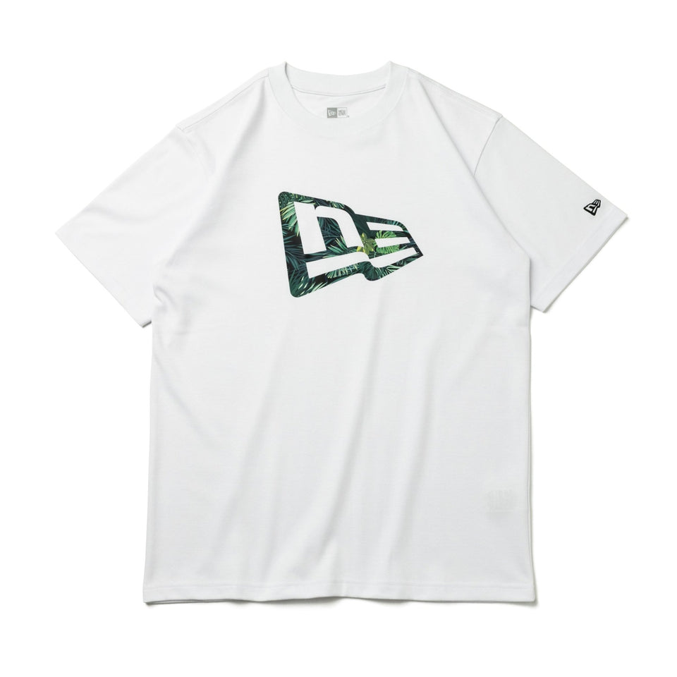 半袖 パフォーマンス Tシャツ ボタニカル フラッグロゴ ホワイト レギュラーフィット - 13061439-S | NEW ERA ニューエラ公式オンラインストア