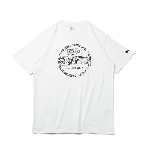 半袖 コットン Tシャツ アロハ バイザーステッカーロゴ ホワイト