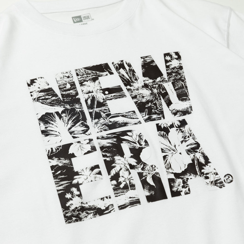 半袖 コットン Tシャツ アロハ スクエアニューエラロゴ ホワイト レギュラーフィット - 13061711-S | NEW ERA ニューエラ公式オンラインストア