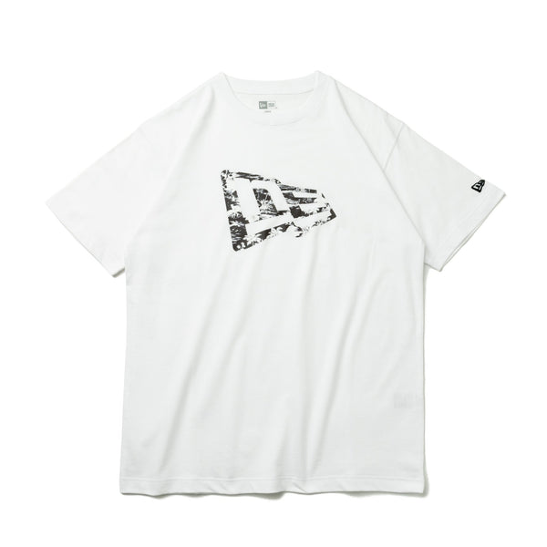 半袖Tシャツ★ニューエラ★夏流行 プライマリーロゴ WHITE 半袖 オーバーサイズド パフォーマンス Tシャツ Shadow Logo