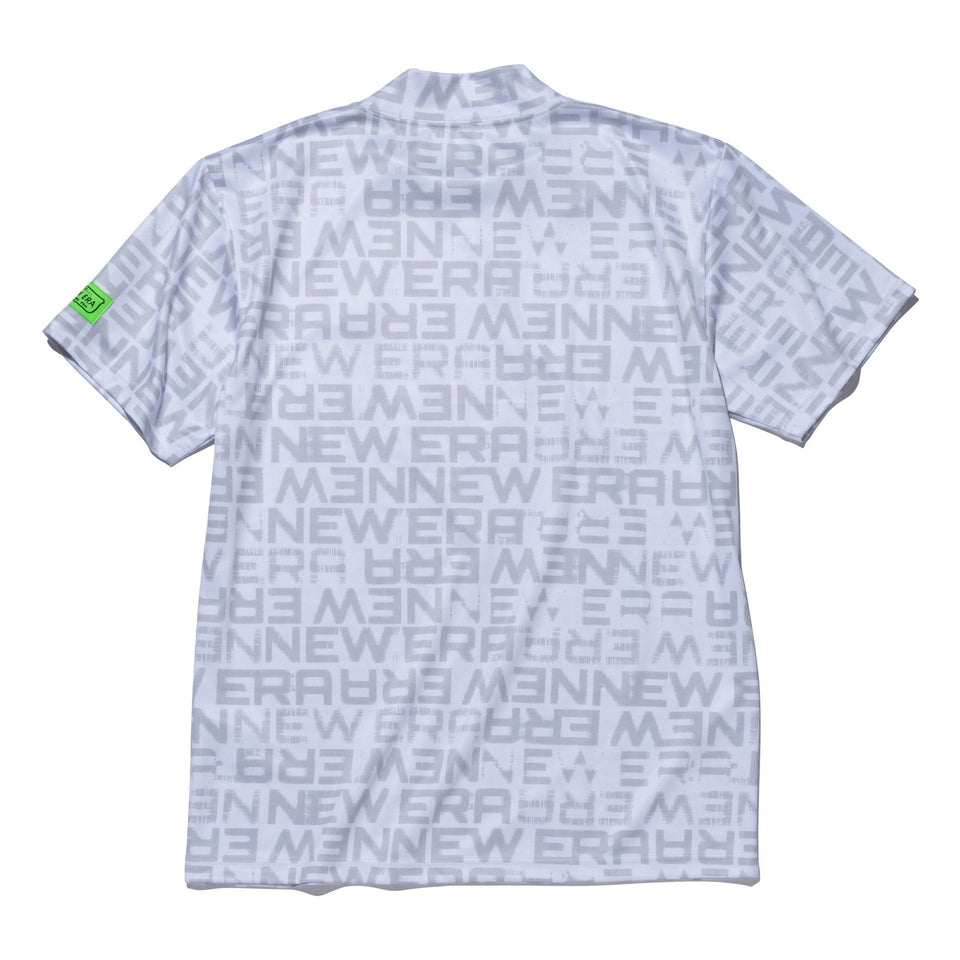 【ゴルフ】半袖 ミドルネック テック Tシャツ オールオーバーロゴ ホワイト - 13272880-S | NEW ERA ニューエラ公式オンラインストア