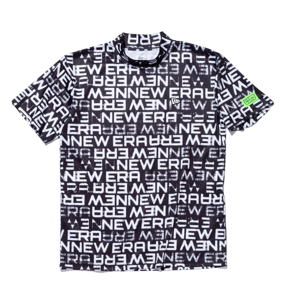 【ゴルフ】半袖 ミドルネック テック Tシャツ オールオーバーロゴ ブラック - 13272881-S | NEW ERA ニューエラ公式オンラインストア