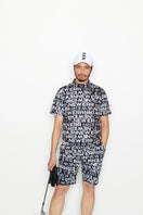 【ゴルフ】半袖 ミドルネック テック Tシャツ オールオーバーロゴ ブラック - 13272881-S | NEW ERA ニューエラ公式オンラインストア