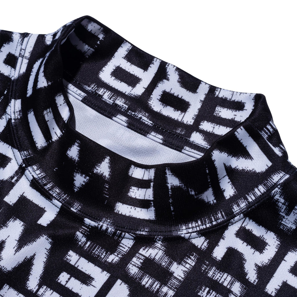 【ゴルフ】半袖 ミドルネック テック Tシャツ オールオーバーロゴ ブラック - 13272881-S | NEW ERA ニューエラ公式オンラインストア