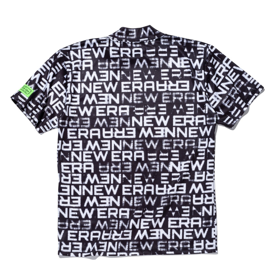 【ゴルフ】半袖 ミドルネック テック Tシャツ オールオーバーロゴ ブラック - 13272881-S | NEW ERA ニューエラ公式オンラインストア