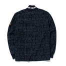【ゴルフ】長袖 ハイカラーネック パフォーマンス Tシャツ オールオーバーロゴ ブラック - 13368270-S | NEW ERA ニューエラ公式オンラインストア