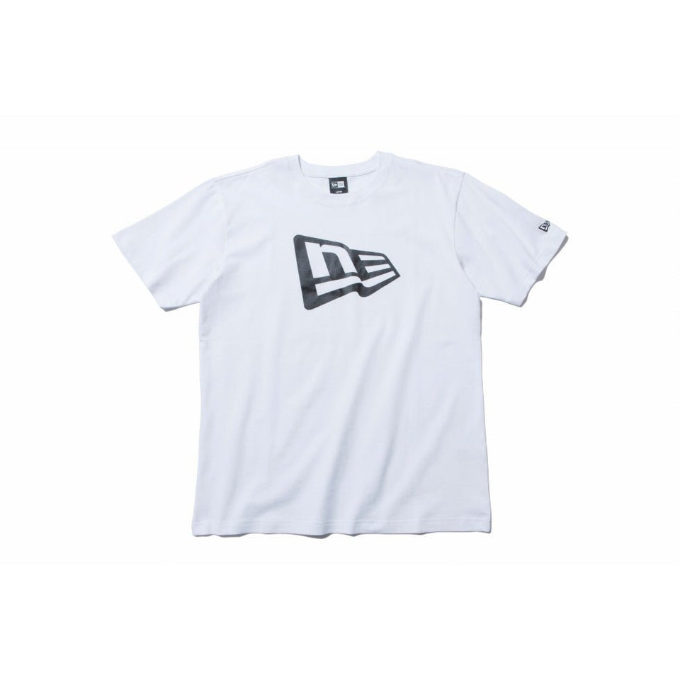 コットン Tシャツ フラッグロゴ ホワイト × ブラック レギュラーフィット - 13561851-S | NEW ERA ニューエラ公式オンラインストア