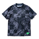 【ゴルフ】 半袖 ミッドネック Tシャツ アーカイブロゴ オールオーバー ブラック - 13682110-S | NEW ERA ニューエラ公式オンラインストア