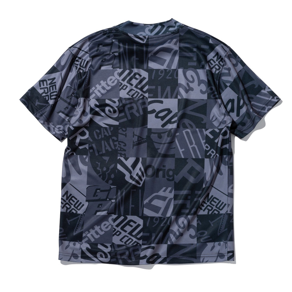 【ゴルフ】 半袖 ミッドネック Tシャツ アーカイブロゴ オールオーバー ブラック - 13682110-S | NEW ERA ニューエラ公式オンラインストア