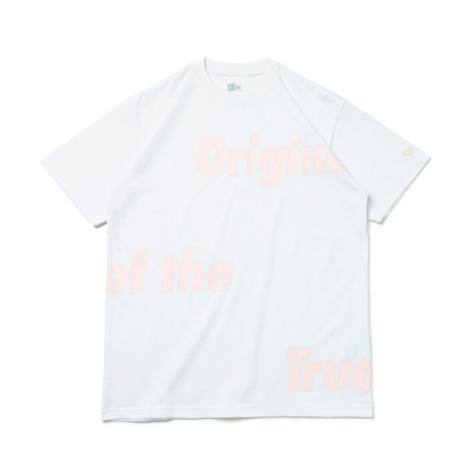 半袖 パフォーマンス Tシャツ All Over Originators of the True Fitted ホワイト/ピンク レギュラーフィット - 13516712-S | NEW ERA ニューエラ公式オンラインストア