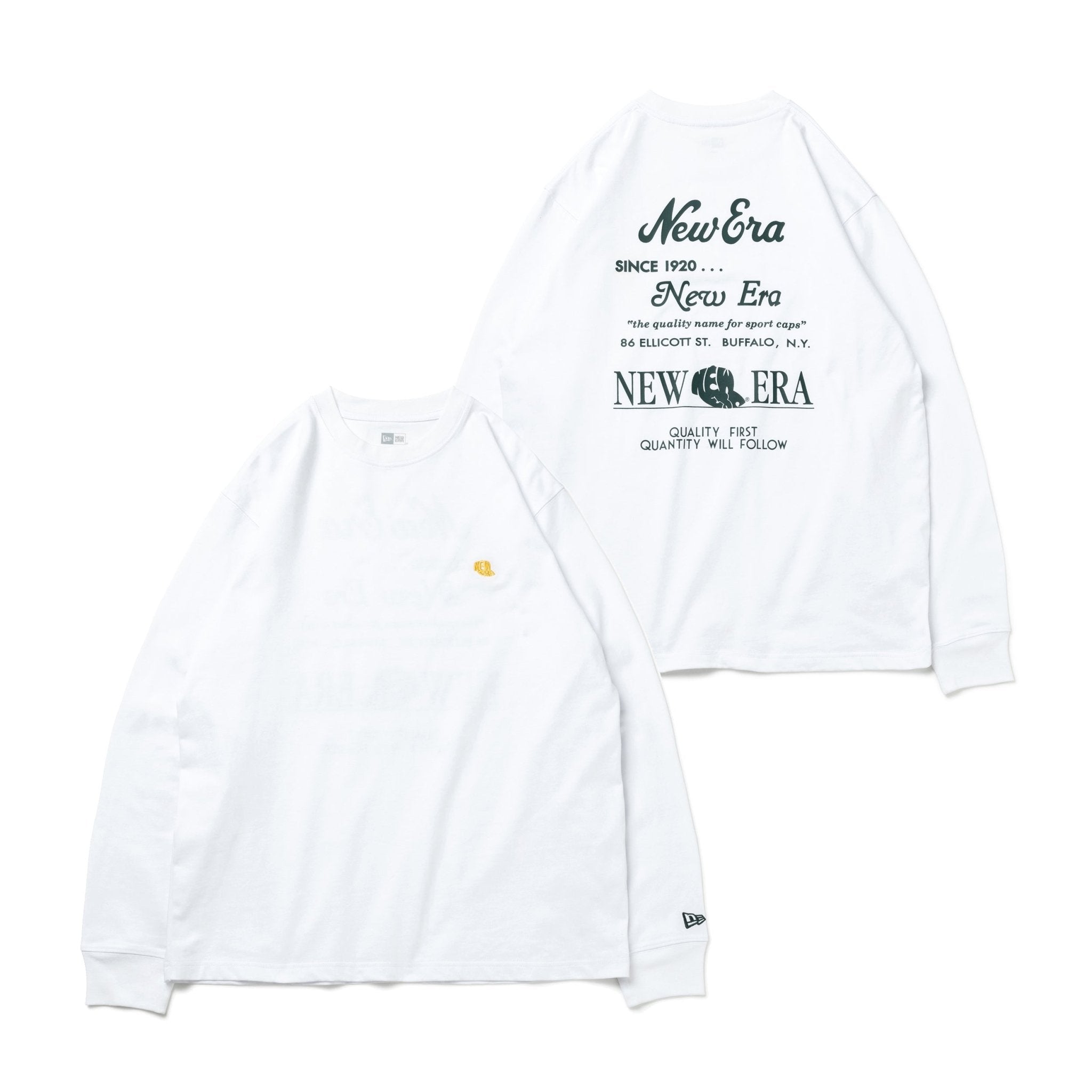 大人気★NEW ERA 長袖 コットン Tシャツ★レギュラーフィット 長袖 コットン Tシャツ Flag Logo Mini ブラック レギュラー
