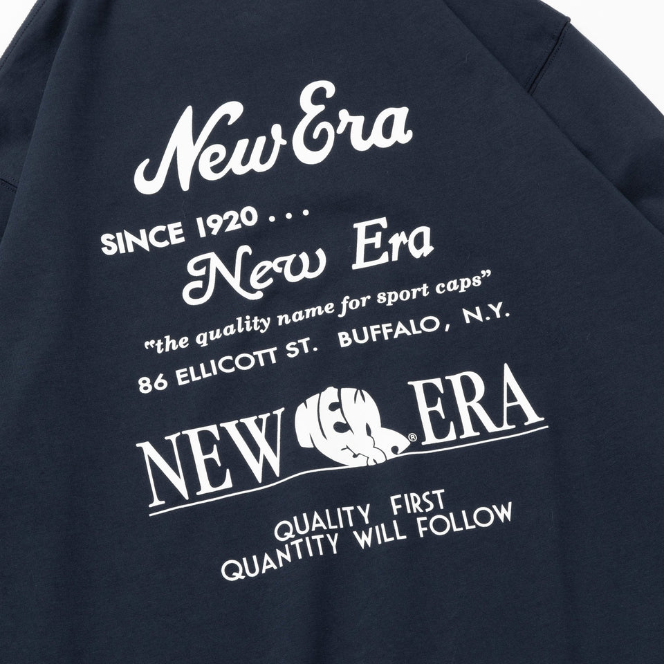 長袖 コットン Tシャツ Archive Logo ネイビー レギュラーフィット - 13755436-S | NEW ERA ニューエラ公式オンラインストア