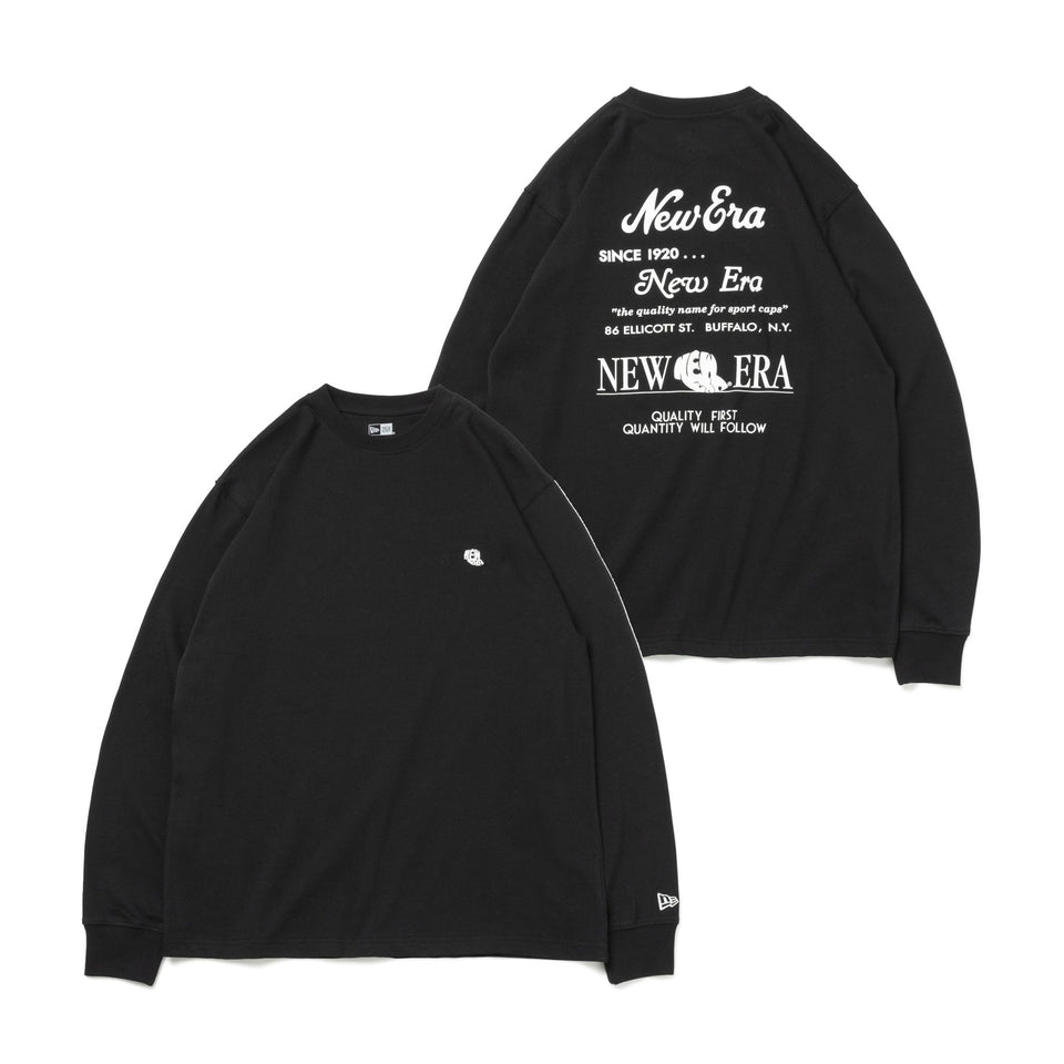 長袖 コットン Tシャツ Archive Logo ブラック レギュラーフィット