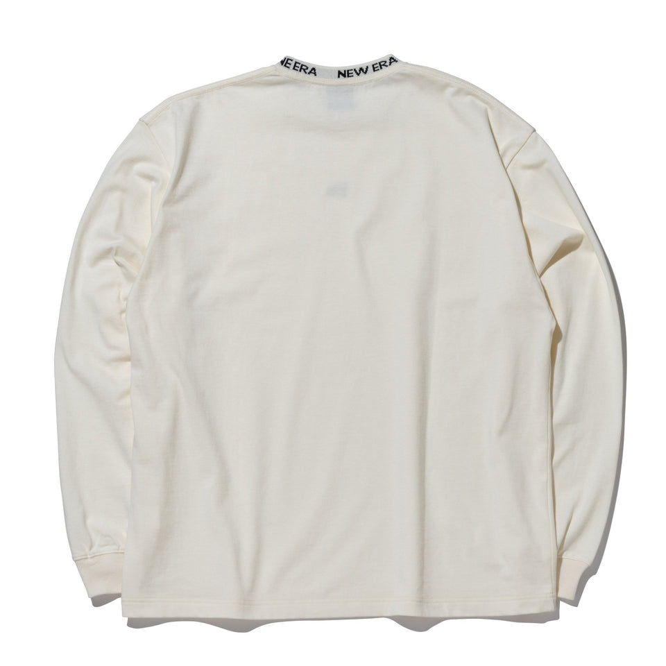 長袖 オーバーサイズド Tシャツ BLACK LABEL FW23 ジャカードロゴ オフホワイト - 13952732-S | NEW ERA ニューエラ公式オンラインストア