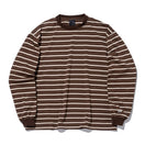 長袖 オーバーサイズド ボーダーTシャツ BLACK LABEL FW23 ウォルナット - 13952734-S | NEW ERA ニューエラ公式オンラインストア