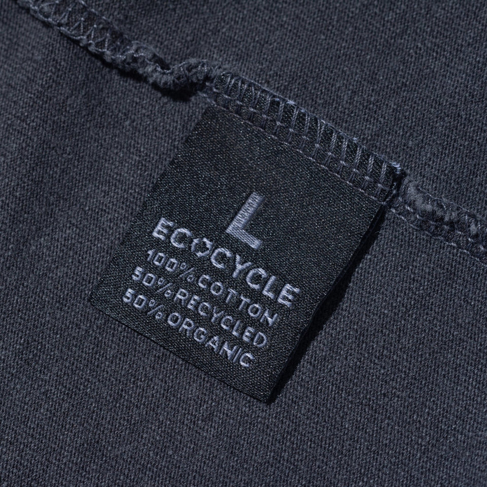 半袖 エコサイクル コットン Tシャツ BLACK LABEL SS23 NEW ERA ウォッシュドブラック - 13516344-S | NEW ERA ニューエラ公式オンラインストア