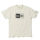 半袖 コットン Tシャツ Box Logo ボックスロゴ オフホワイト × ブラック レギュラーフィット - 13516800-S | NEW ERA ニューエラ公式オンラインストア