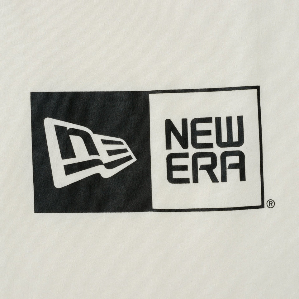 半袖 コットン Tシャツ Box Logo ボックスロゴ オフホワイト × ブラック レギュラーフィット - 13516800-S | NEW ERA ニューエラ公式オンラインストア