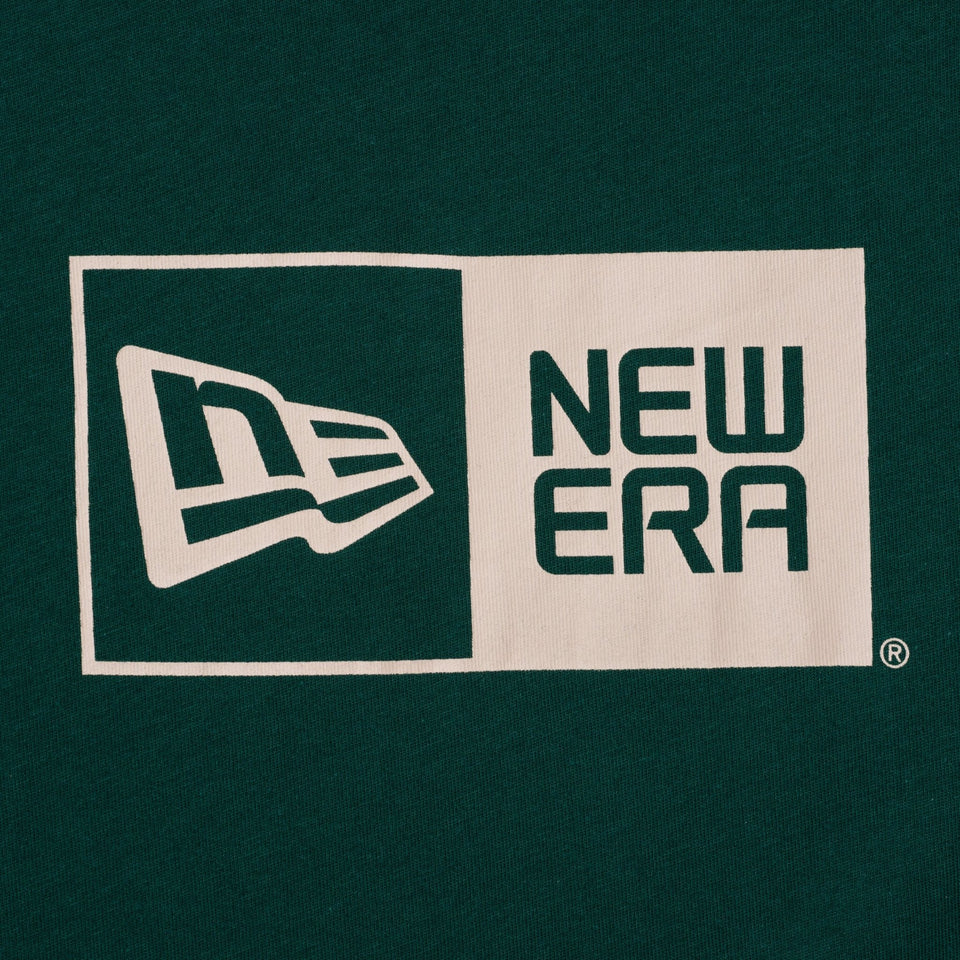 半袖 コットン Tシャツ Box Logo ボックスロゴ ダークグリーン × ベージュ レギュラーフィット - 13516801-S | NEW ERA ニューエラ公式オンラインストア