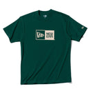 半袖 コットン Tシャツ Box Logo ボックスロゴ ダークグリーン × ベージュ レギュラーフィット - 13516801-S | NEW ERA ニューエラ公式オンラインストア