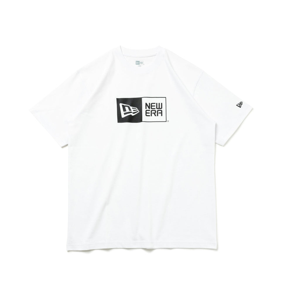 半袖 コットン Tシャツ Box Logo ホワイト × ブラック レギュラーフィット - 14121907-S | NEW ERA ニューエラ公式オンラインストア