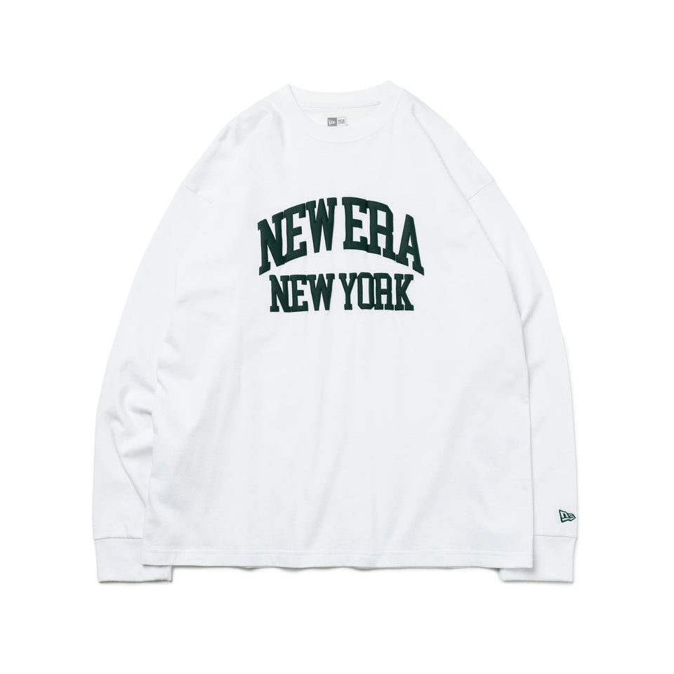 長袖 オーバーサイズド コットン Tシャツ Classic College カレッジロゴ ホワイト - 13330996-S | NEW ERA ニューエラ公式オンラインストア