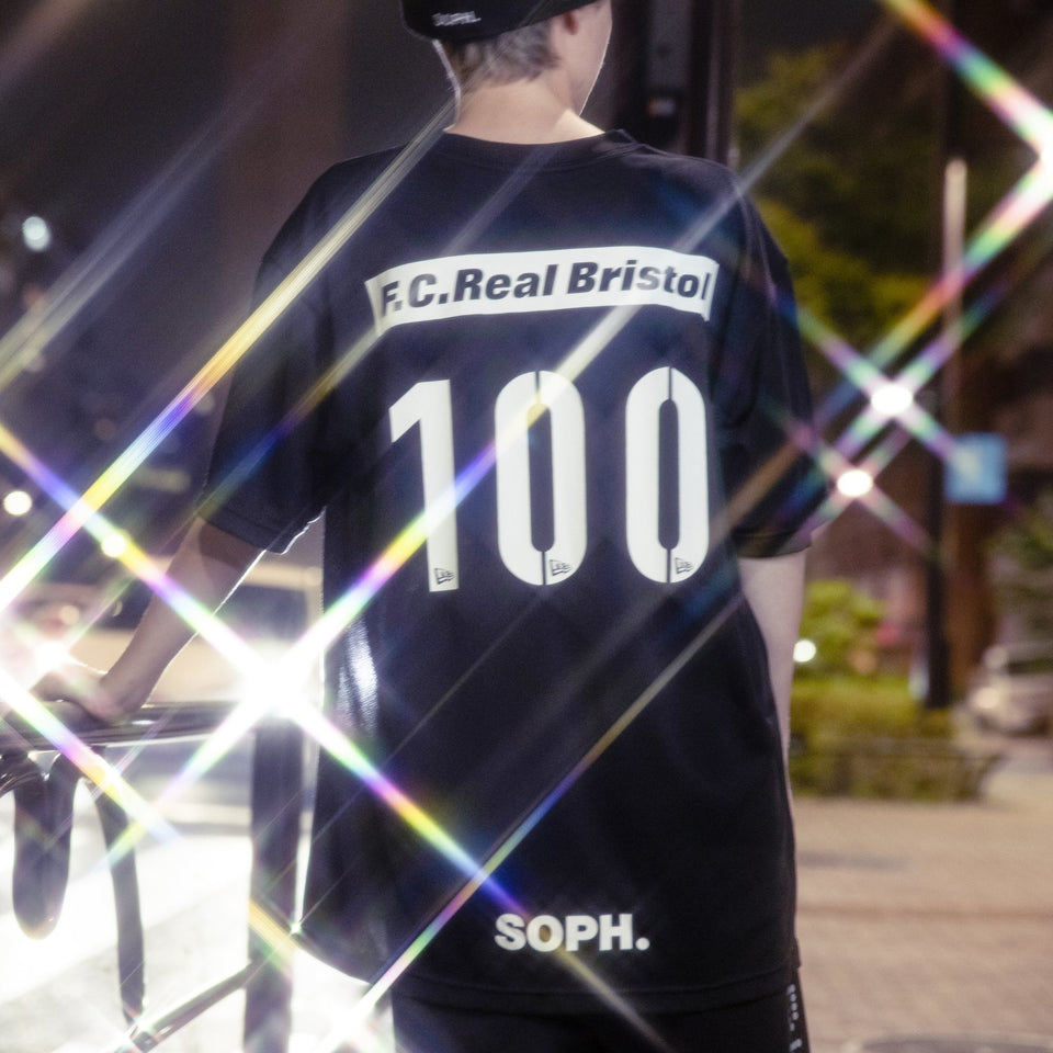 半袖 テックTシャツ F.C.Real Bristol NEW ERA 100th ブラック