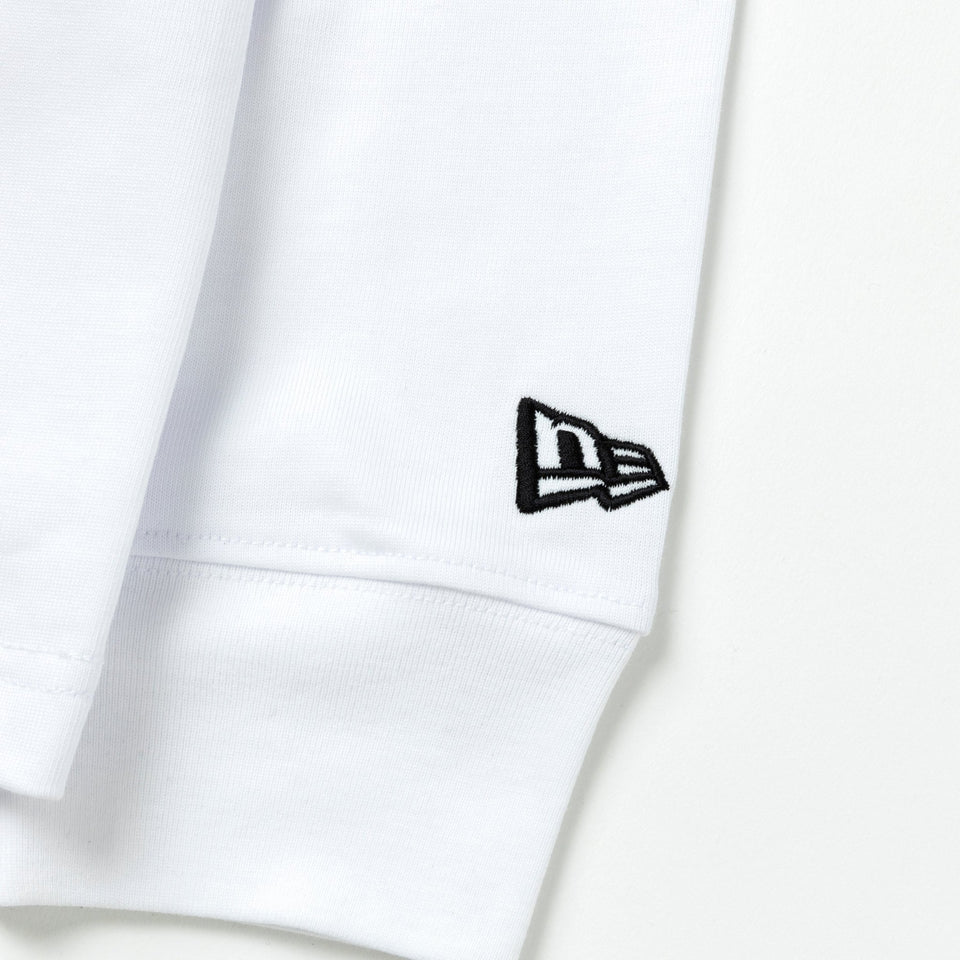 長袖 コットン Tシャツ Flag and Wordmark ホワイト レギュラーフィット - 13755423-S | NEW ERA ニューエラ公式オンラインストア