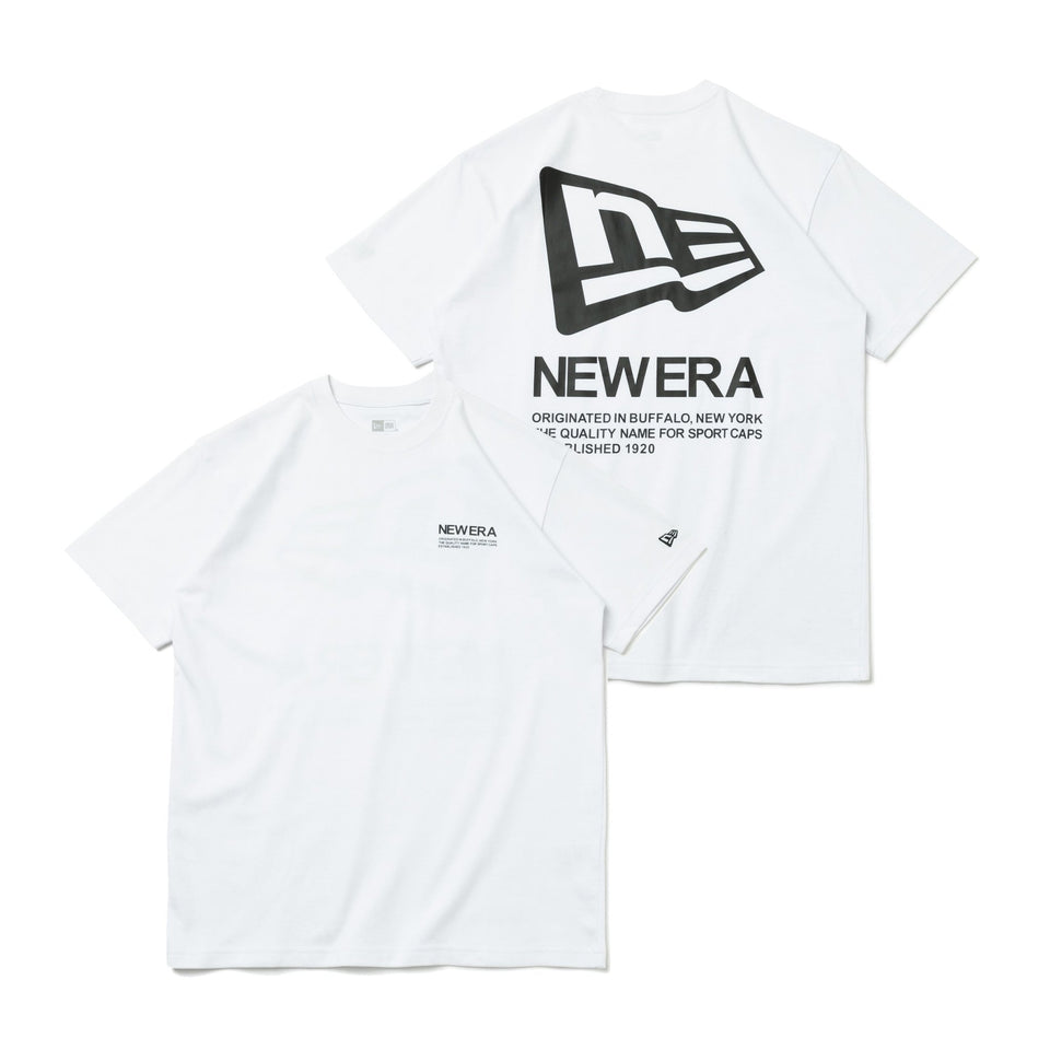半袖 パフォーマンス Tシャツ Flag & Text ホワイト/ブラック レギュラーフィット - 13516702-S | NEW ERA ニューエラ公式オンラインストア
