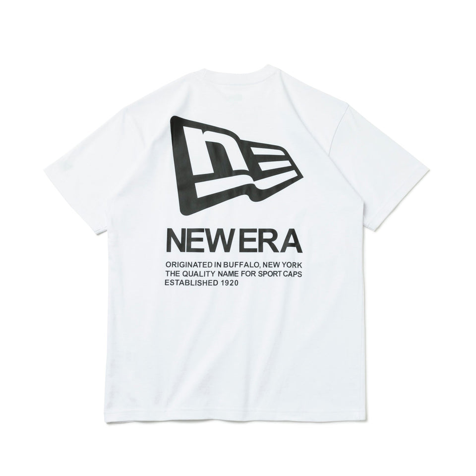 半袖 パフォーマンス Tシャツ Flag & Text ホワイト/ブラック レギュラーフィット - 13516702-S | NEW ERA ニューエラ公式オンラインストア