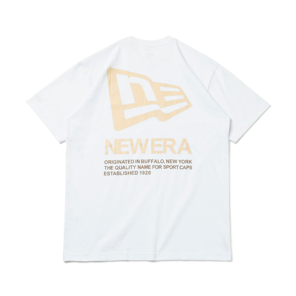 半袖 パフォーマンス Tシャツ Flag & Text ホワイト/ベージュ レギュラーフィット - 13516703-S | NEW ERA ニューエラ公式オンラインストア