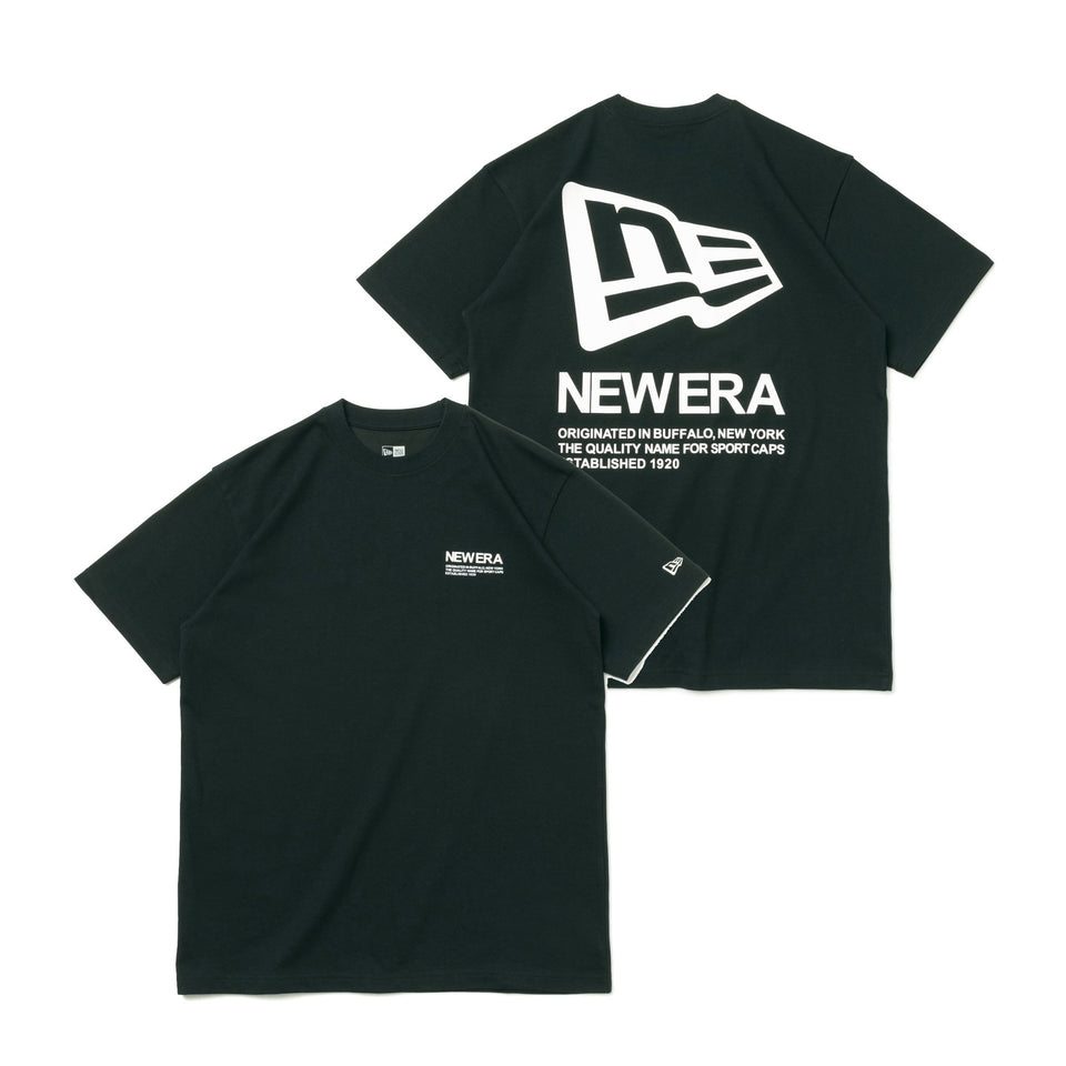 半袖 パフォーマンス Tシャツ Flag & Text ブラック/ホワイト レギュラーフィット - 13516705-S | NEW ERA ニューエラ公式オンラインストア
